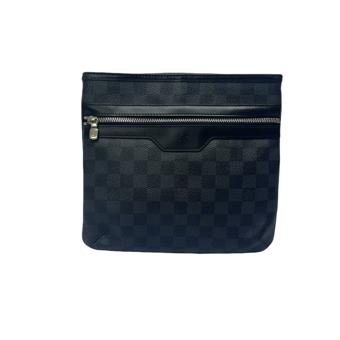 95新 LouisVuitton/路易威登 路易LV黑棋盘格信封斜挎包（170）