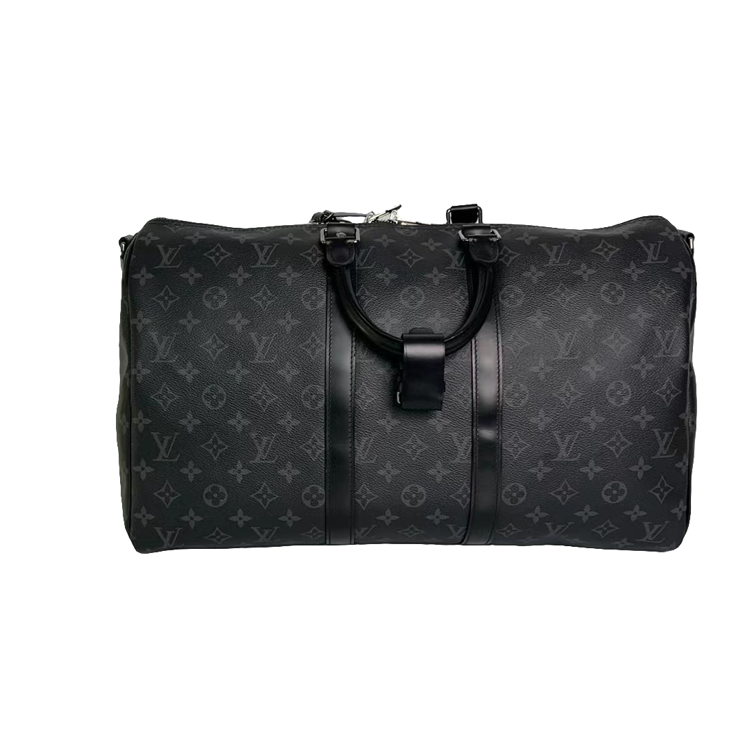 99新 LouisVuitton/路易威登 黑老/花KEEPALL45旅行包经典花（211）