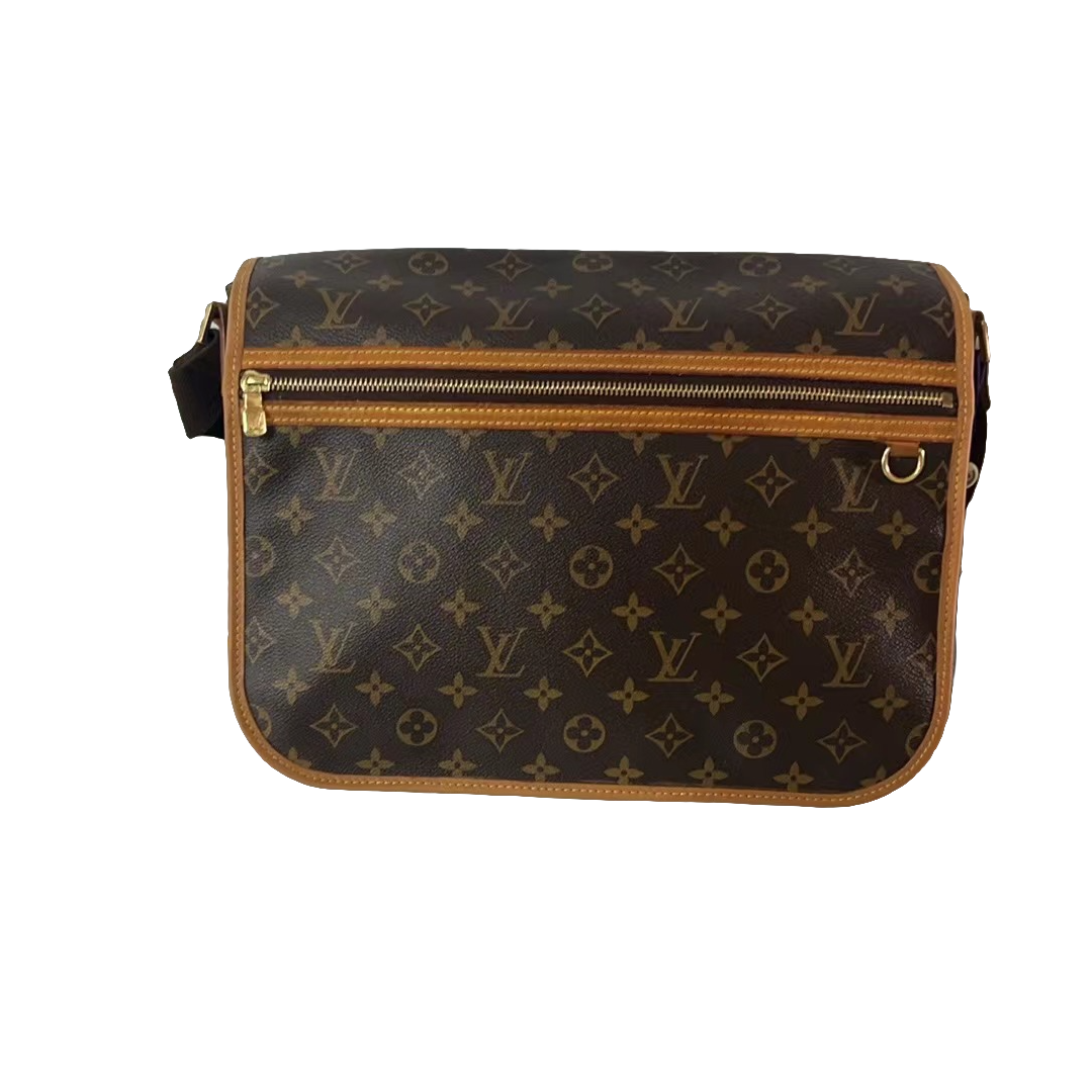 95新 LouisVuitton/路易威登 LV///粽老花翻盖邮差包中号（444140）