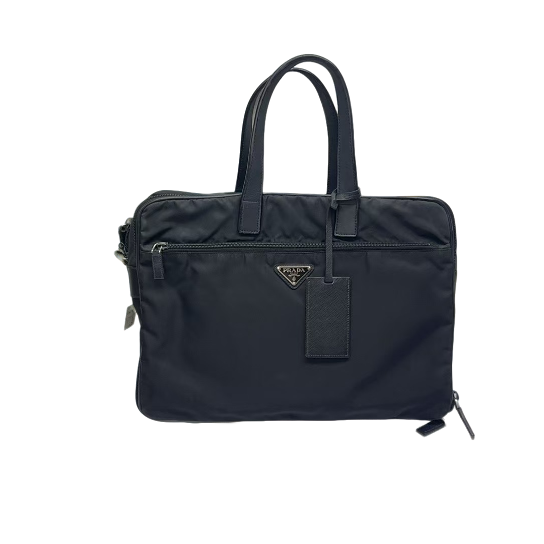 95新 Prada/普拉达 普拉达经典降落伞材质手提公文包（207）