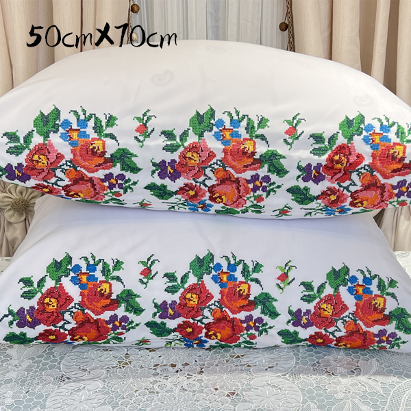 买一送一，民族风号枕套，绣花，刺绣，大花，双人枕，yastuk