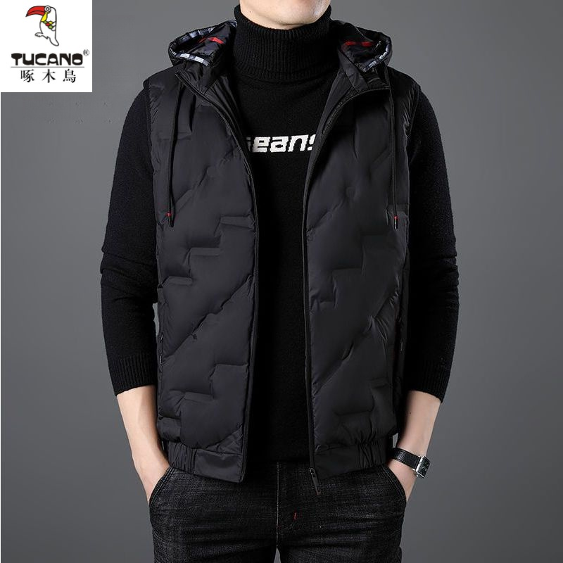 TUCANO/啄木鳥2023新款轻薄马甲秋冬季新款运动时尚坎肩连帽马甲