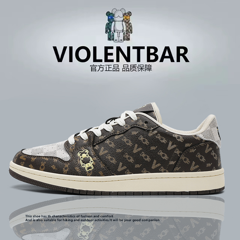 Violentbear/暴力熊新款时尚拼色舒适透气百搭休闲板鞋2409