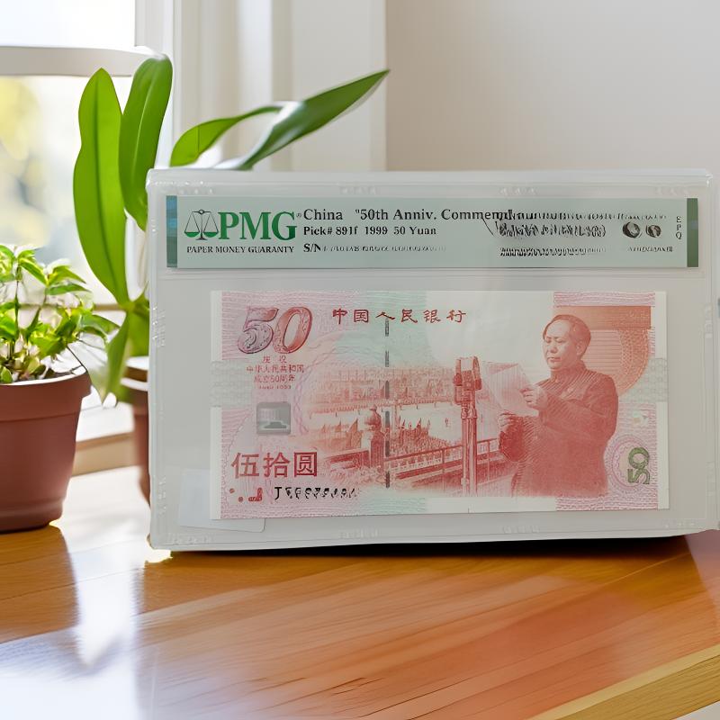 建国钞J09650859金马王-PMG68（PP)
