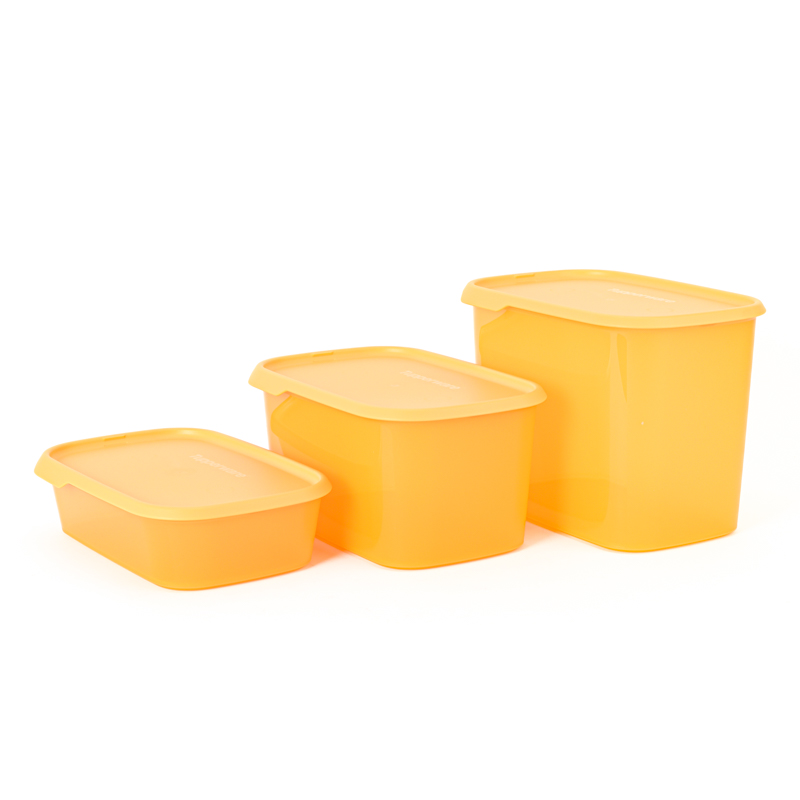 特百惠 易开储鲜长方密封盒 干货储藏 冰箱冷藏保鲜收纳盒