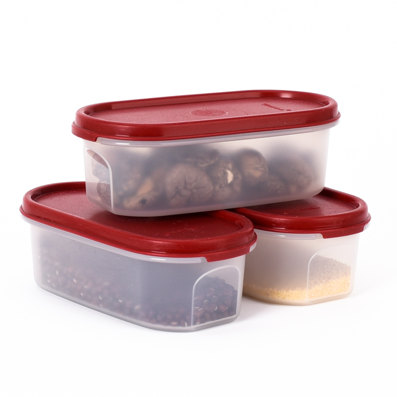 特百惠 MM椭圆1号干货储藏保鲜盒圆形密封防霉防潮零食干果收纳盒