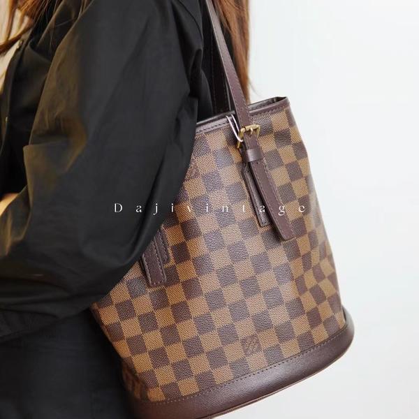 大吉中古/LV路易威登棋盘格水桶带子包