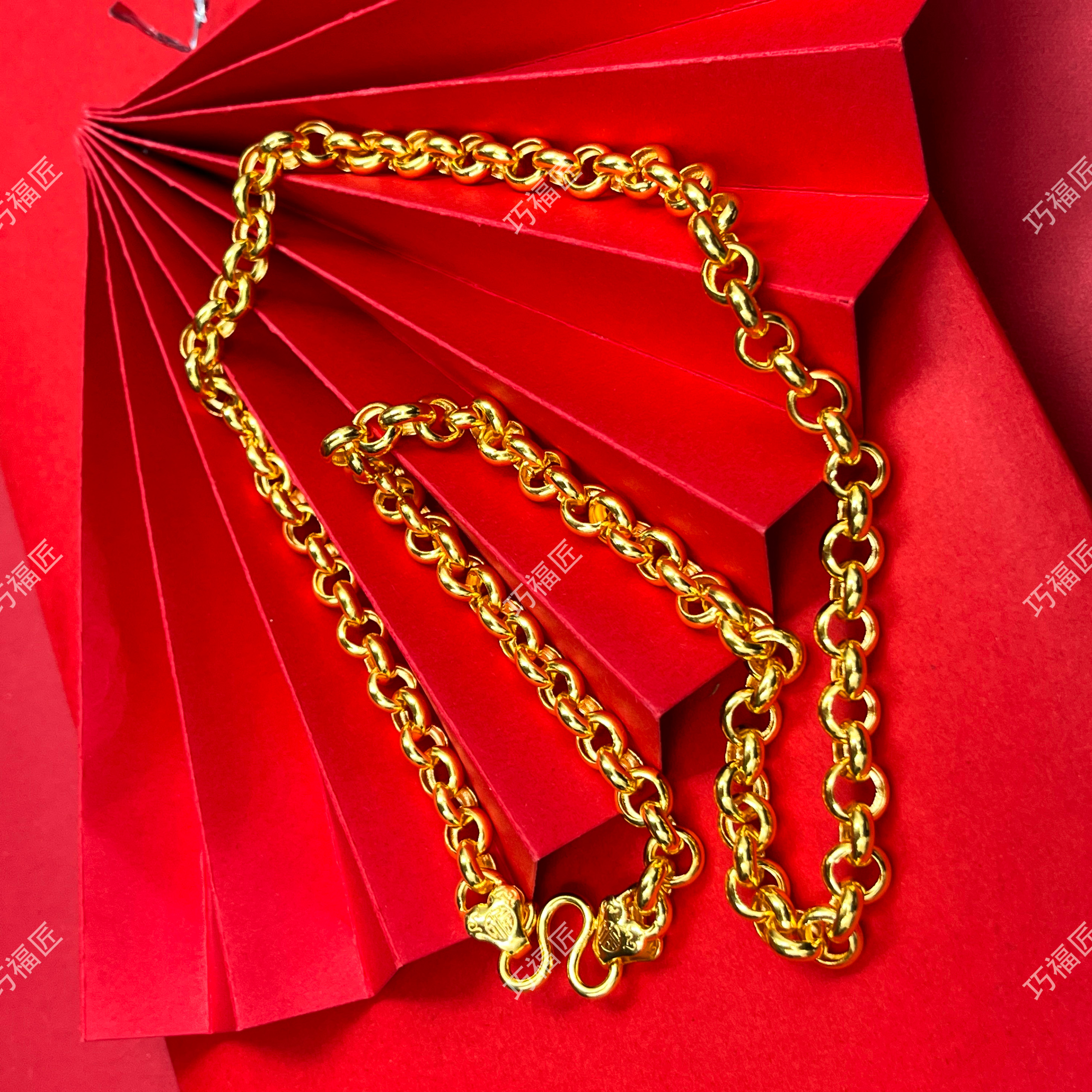 链子足银 珍珠项链包银手工时尚素链经典霸气