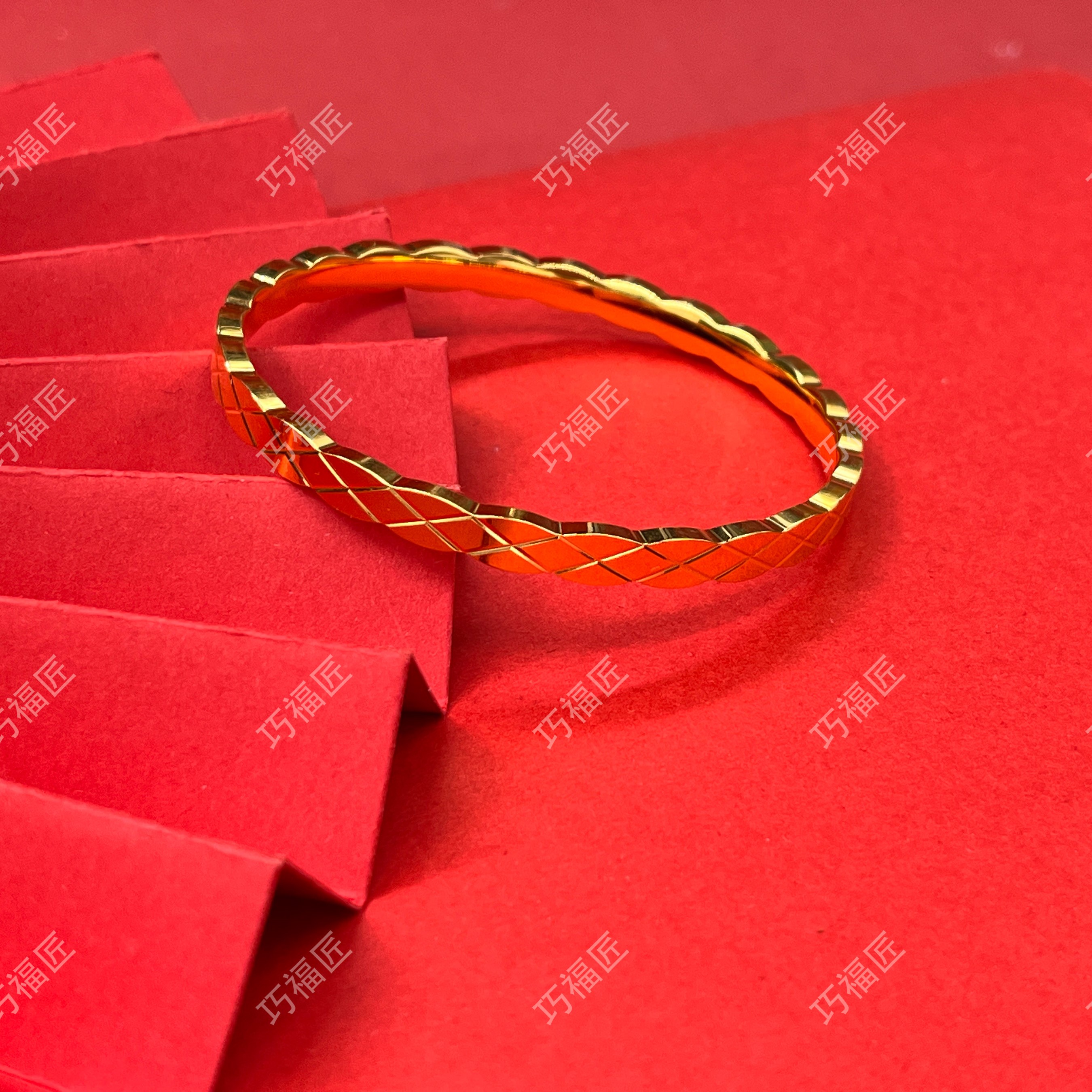 足银手镯 菱形手镯 时尚经典 素款气质精美可调节百搭轻奢