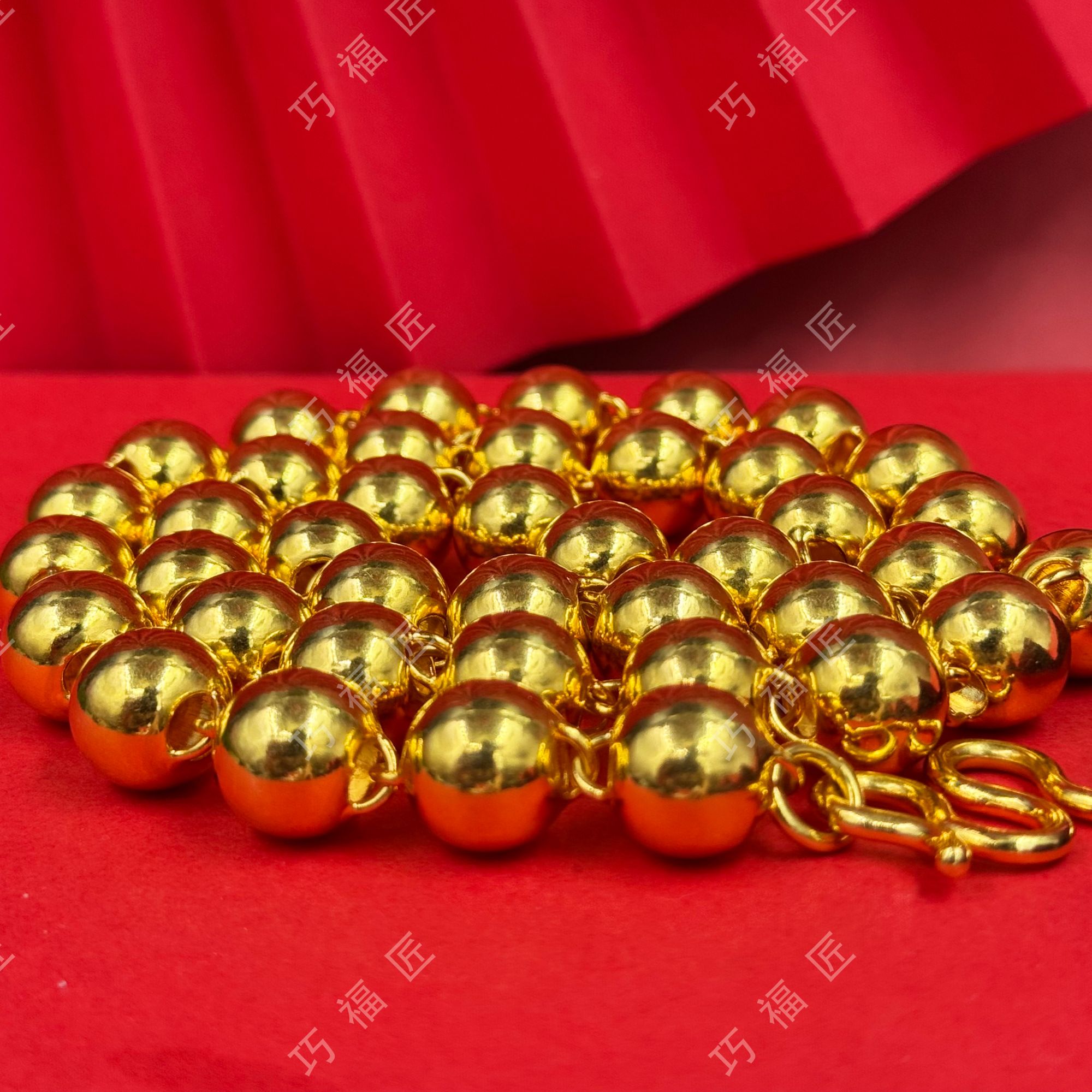 链子足银 足银饰品 光珠项链  包银时尚光面素款潮流