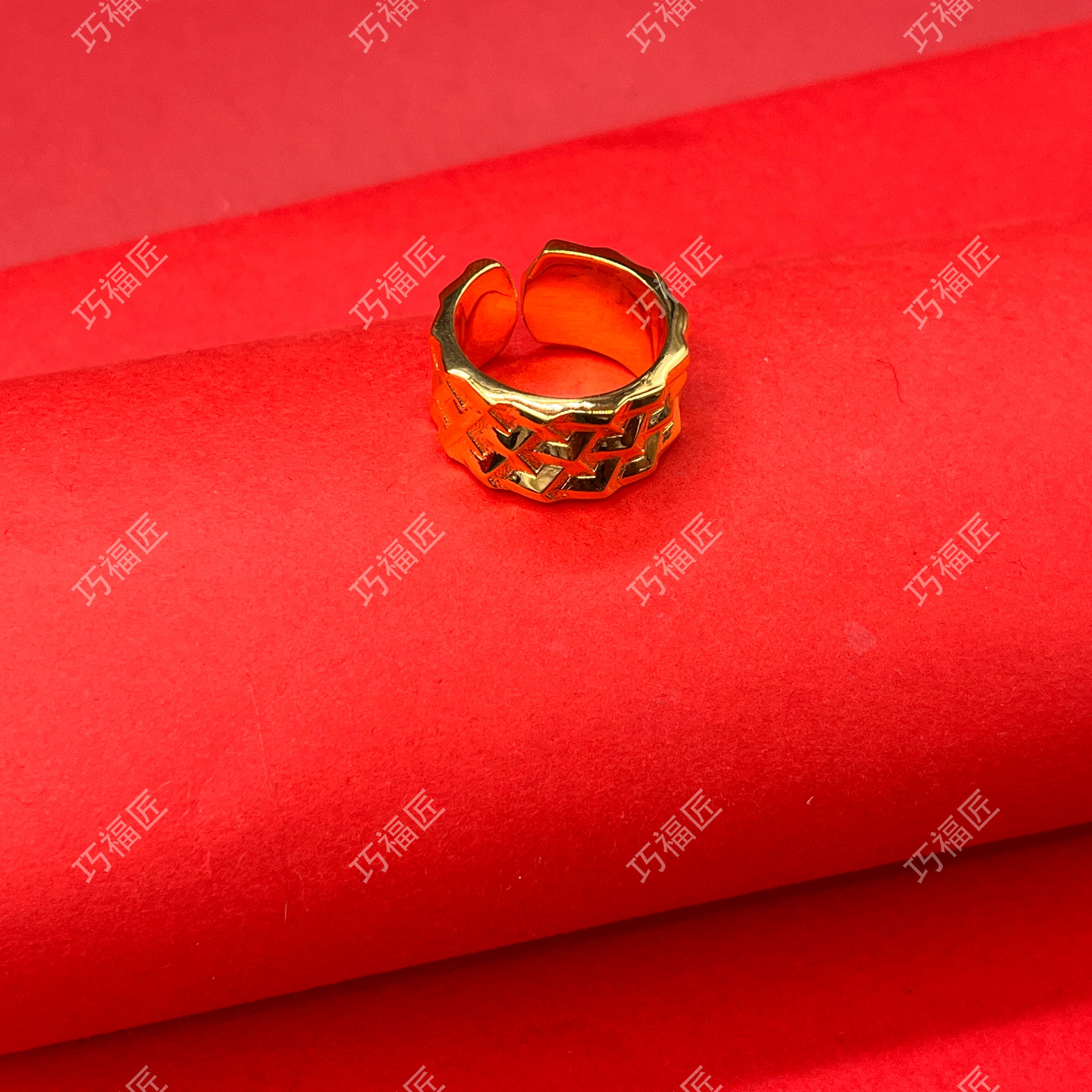 足银戒指 三文甲戒指  简约经典磨砂指环时尚实心单圈百搭