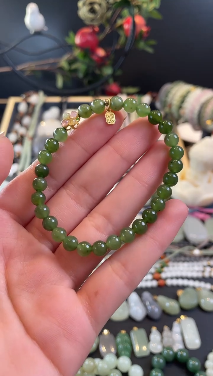 【闪购商品】和田玉手串未镶嵌碧玉手串（多样性发货）