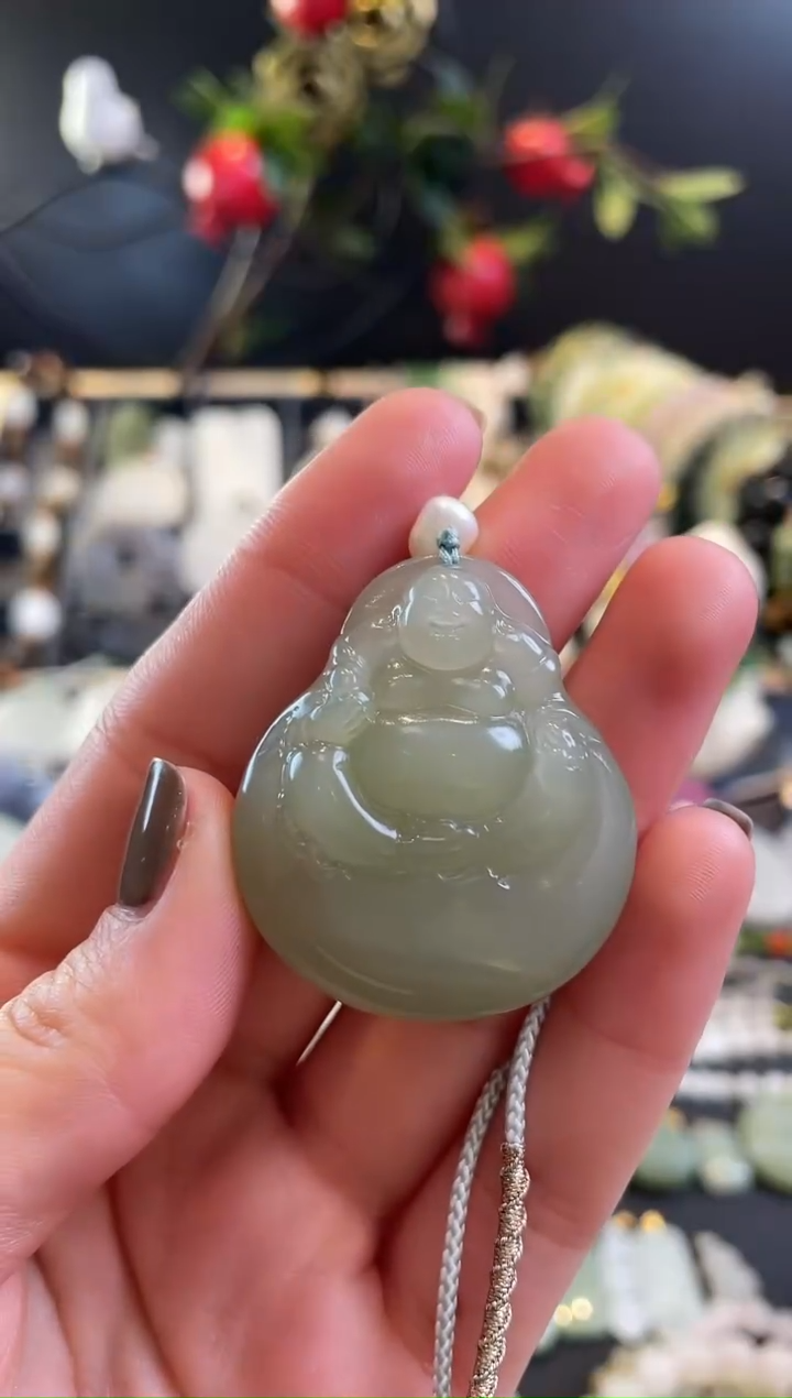 【闪购商品】和田玉吊坠未镶嵌和田玉大肚佛（多样性发货）
