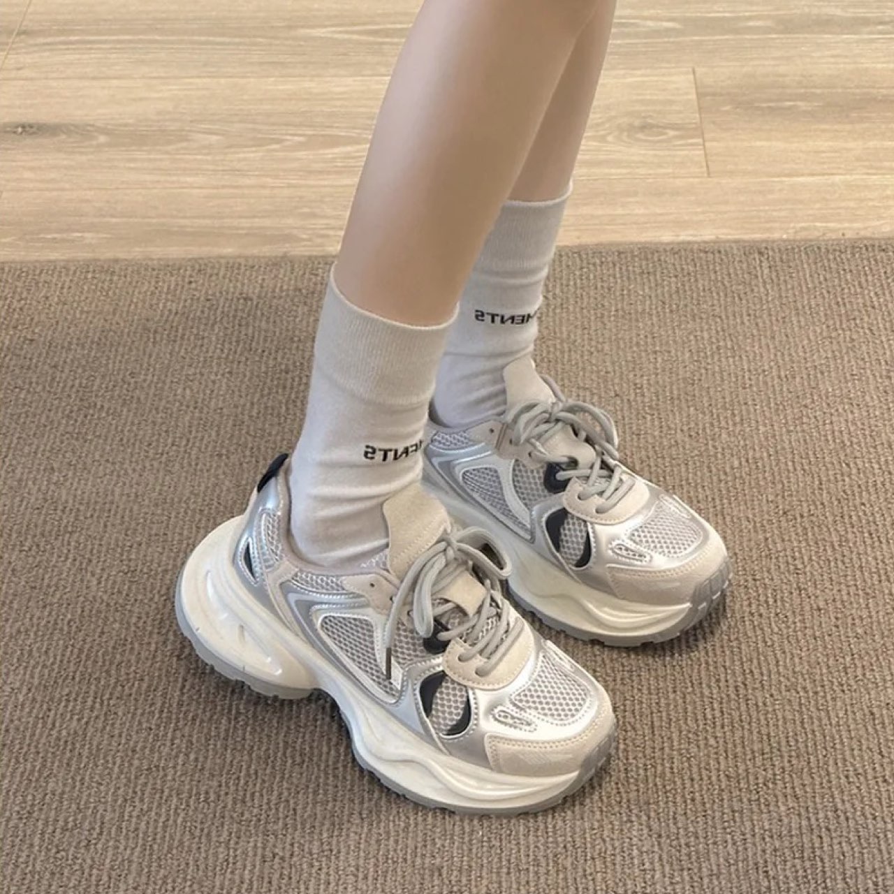 冬季回力休闲女鞋老爹鞋女鞋子透气百搭