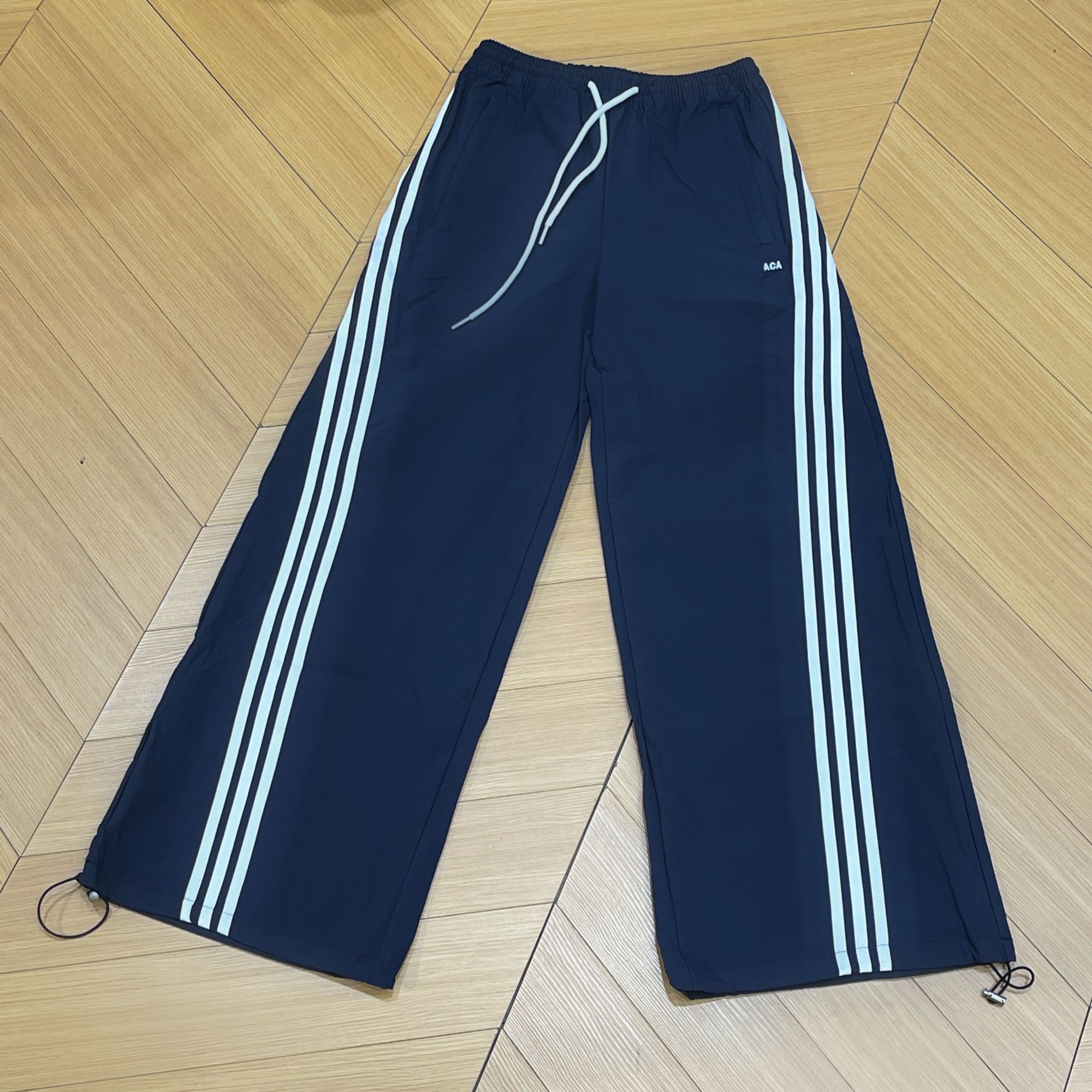 【天生优雅】秋冬新品时尚休闲直筒百搭潮流宽松拼接休闲裤09