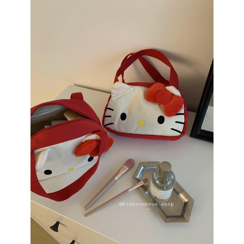 手提化妆品收纳包旅行便携大容量可爱猫咪少女时尚日系的单肩女