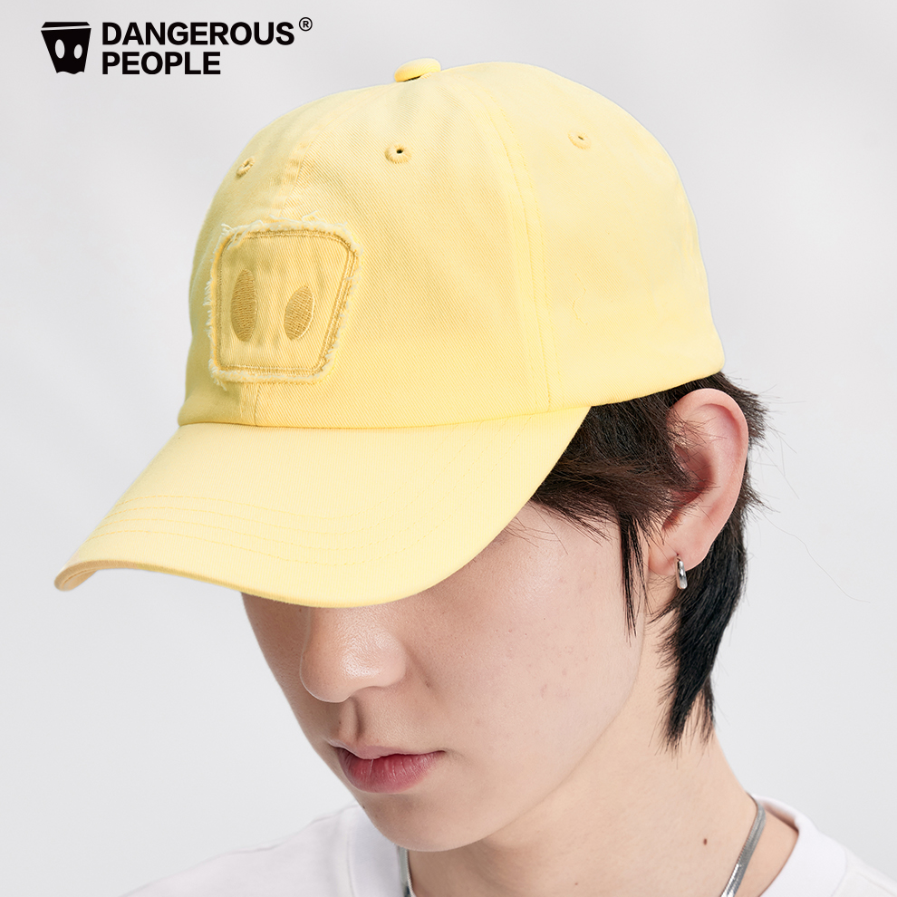 Dangerouspeople薛之谦dsp纸袋人贴布刺绣水洗棒球帽显脸小遮阳帽