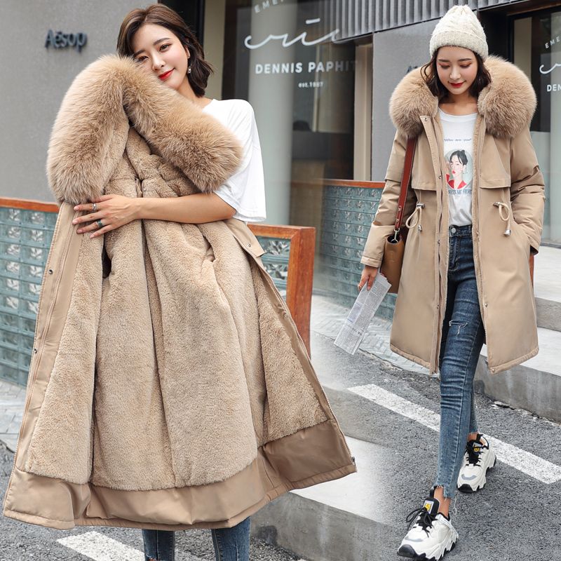 棉衣反季2023新款棉服女中长款韩版宽松大码棉袄外套潮修身秋冬MM