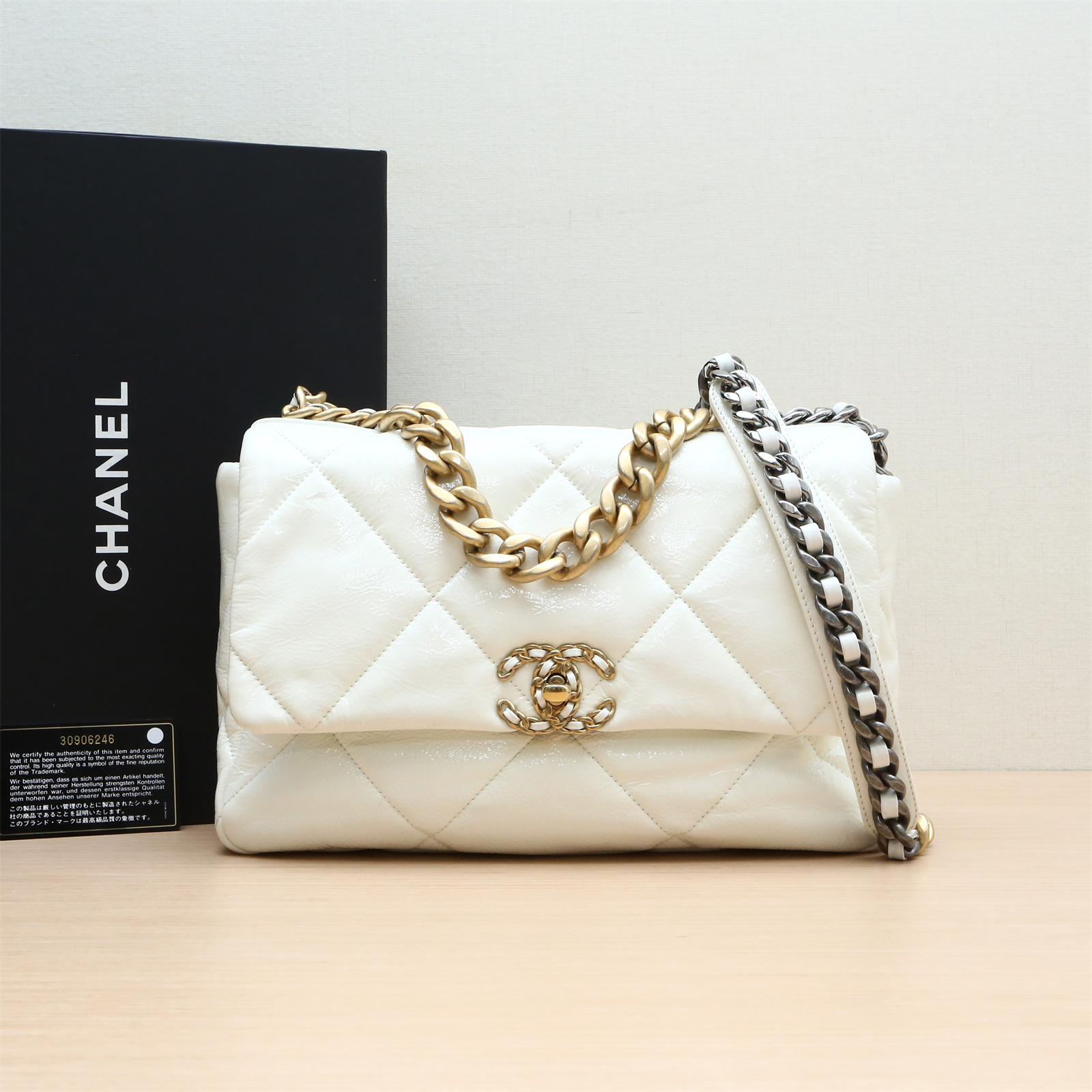 95新 Chanel/香奈儿 【专属】19BAG 口盖包 中号 斜挎包 P243339364