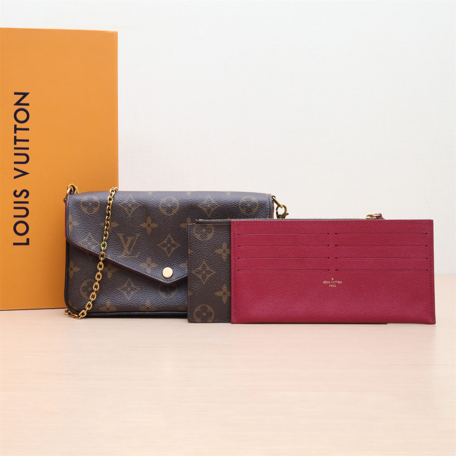 95新  已减100！POCHETTE FELICIE 三合一 老花 PVC P253290604