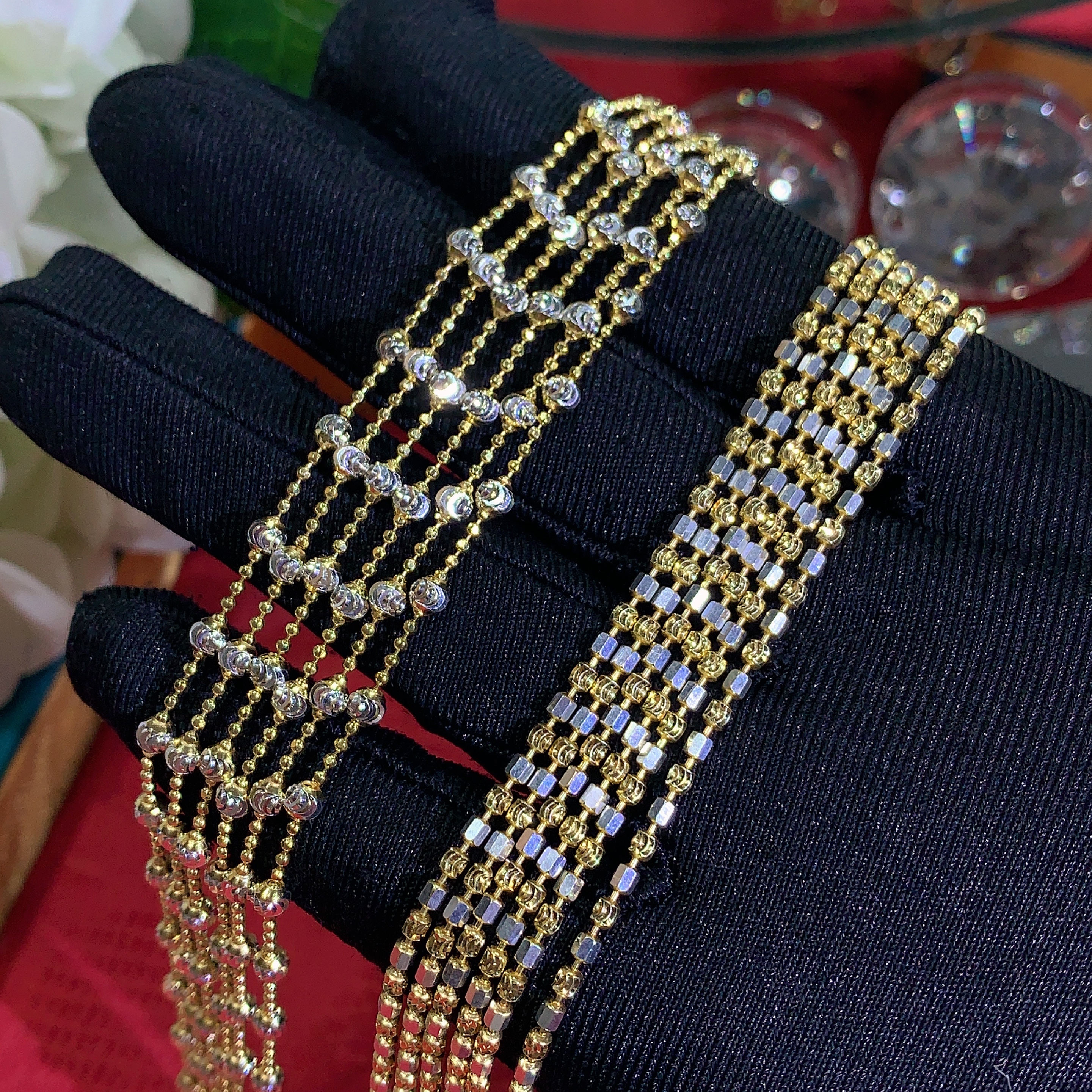 链子925银 s925银链珠珠链项链新款意大利工艺时尚日常百搭珠宝链