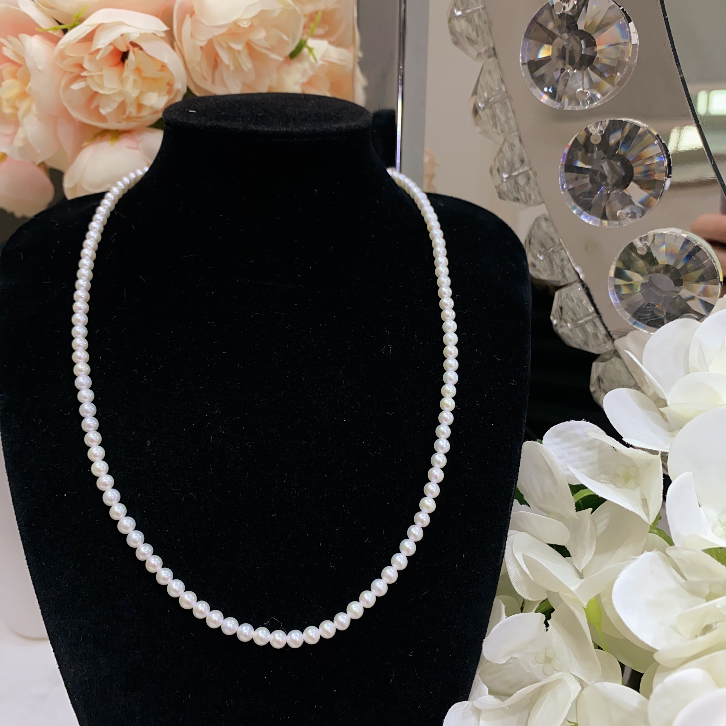 S925银扣头小众气质珠串配饰吊坠挂件百搭款颈饰天然淡水珍珠项链