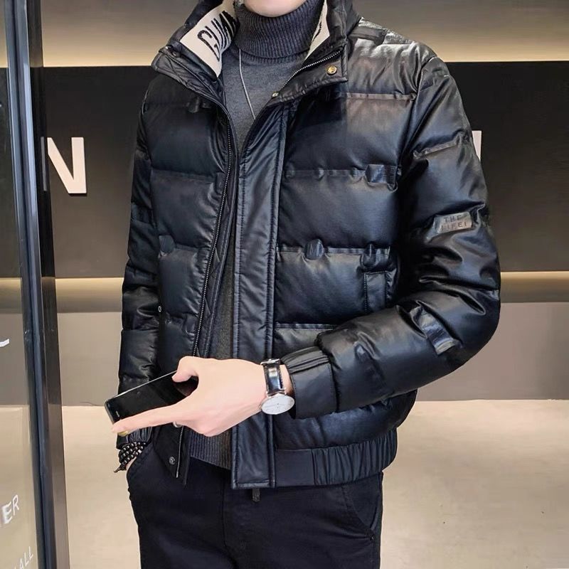 羽绒服男士白鸭绒轻薄2023年新款潮牌冬季外套短款保暖夹克男装