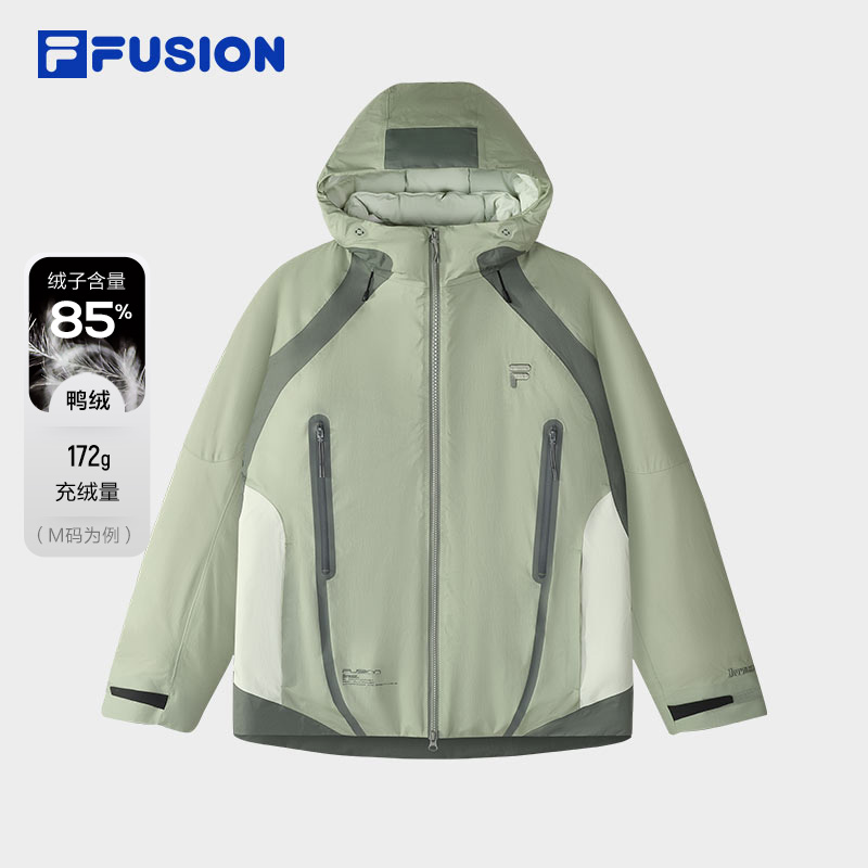 Fila/斐乐男子冬季防风保暖羽绒服休闲舒适运动外套连帽新款上衣 