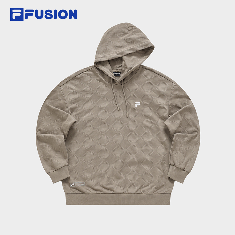 Fila/斐乐潮流男子格子条纹秋冬运动时尚舒适连帽卫衣 T11M345205