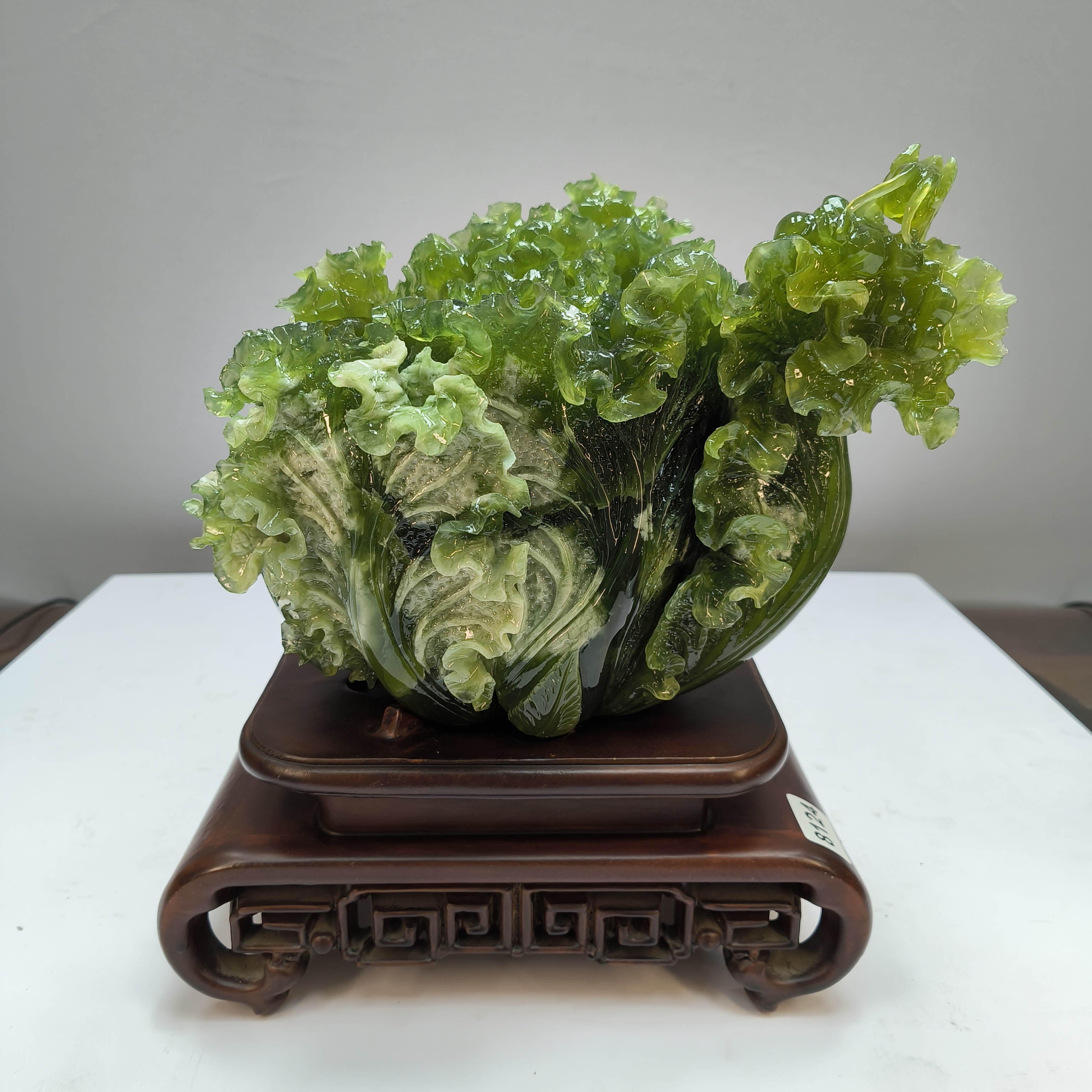 8124家居装饰摆件玉石雕刻电视柜玄关新中式创意书房山水花鸟白菜