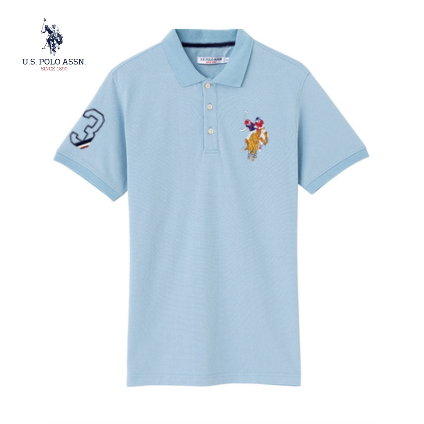 U.S. POLO ASSN.男士夏季新品POLO衫休闲运动马球短袖上衣2_服饰内衣