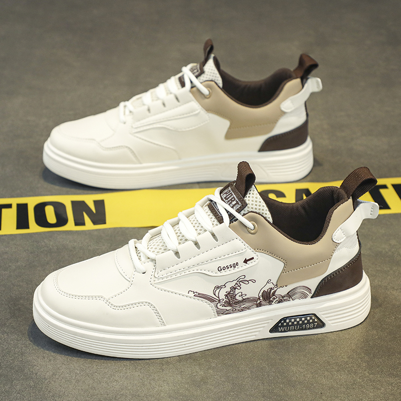 安踏流行2024新款男鞋秋季透气潮流百搭小白板鞋春季运动休闲网红