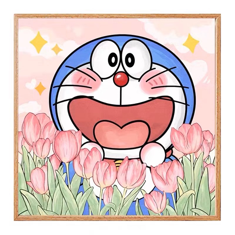 哆啦A梦 蒙娜丽莎十字绣63×63【送捷克针】