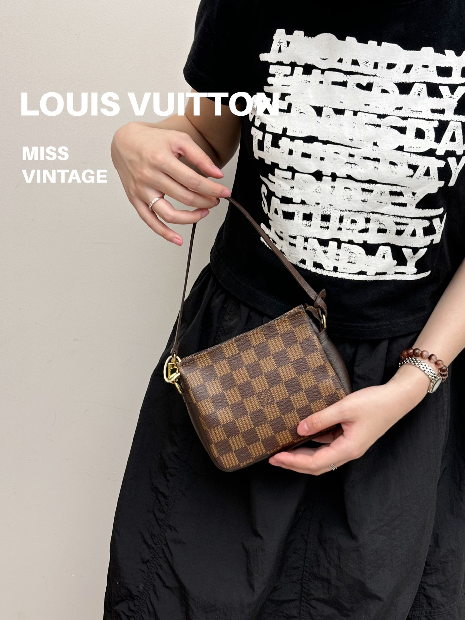 95新 LouisVuitton/路易威登 觅时/棋盘格小胖丁/2410231