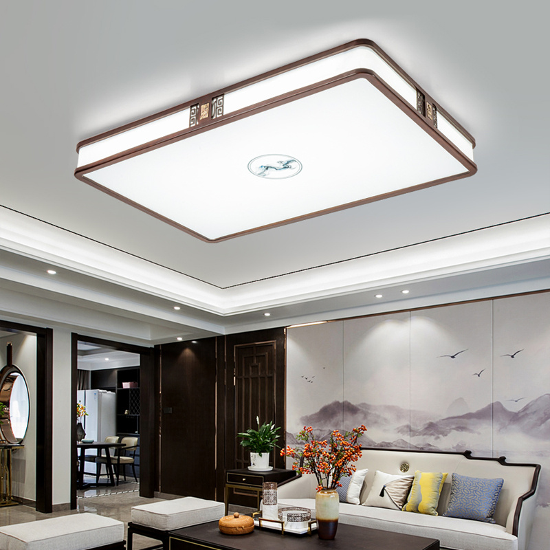新中式实木吸顶灯吊灯国风禅意中山客厅茶室吸顶灯推荐家用第一名