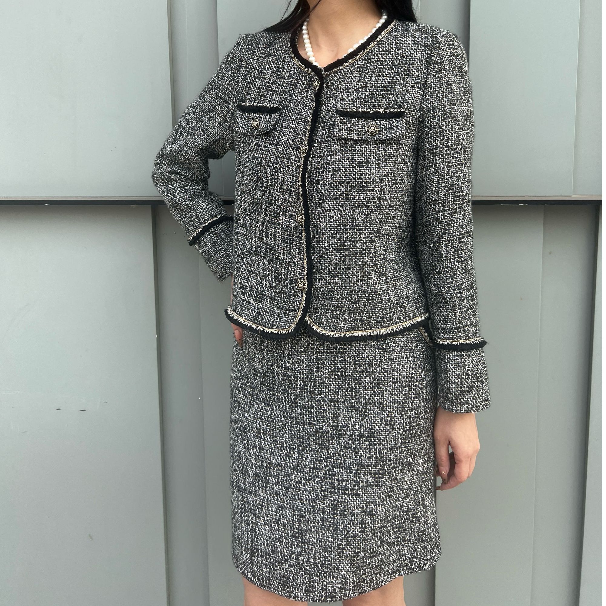 【米映定制  网红小香风系列港风复古显高显瘦显气质套装轻奢时尚】