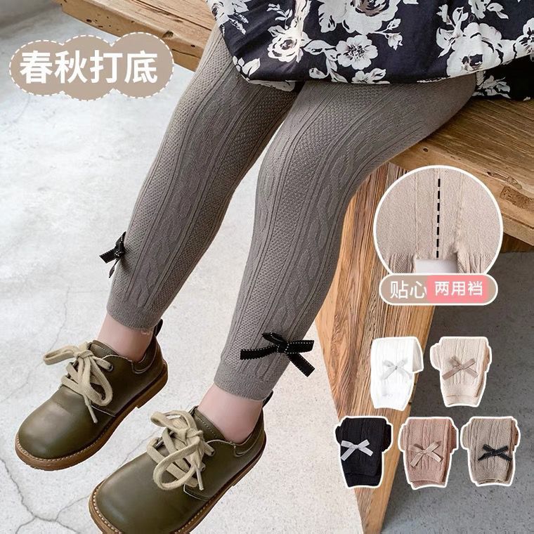 女童打底裤春秋外穿宝宝九分长裤子薄款大pp婴儿女孩