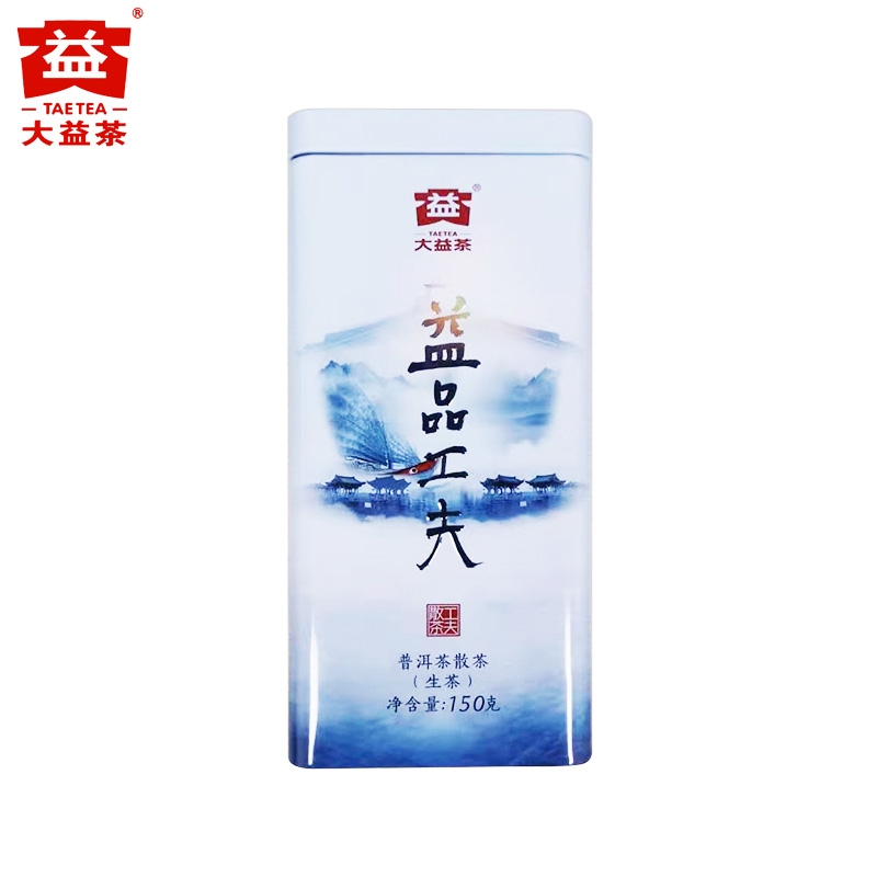 大益普洱茶 2018年1801批 益品工夫150克/罐 普洱茶生茶 散茶