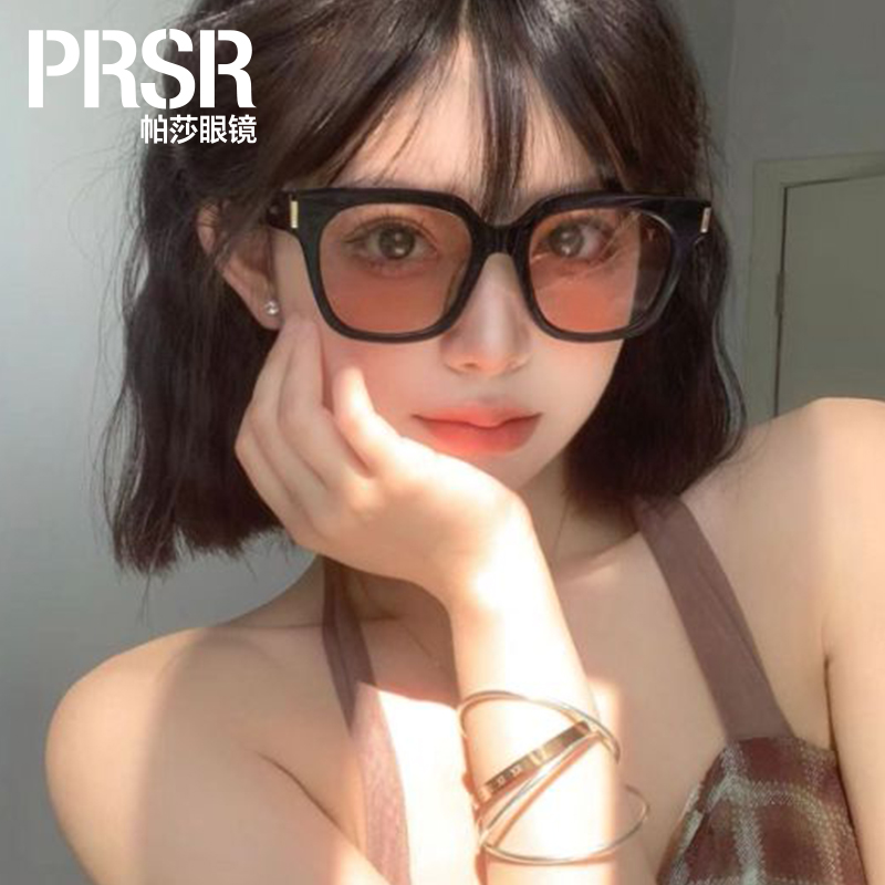 帕莎茶色潮流时尚偏光大框太阳镜防紫外线小脸复古潮墨镜男PS3017