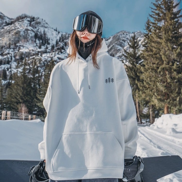 awka滑雪服内胆卫衣女男款装备单板国潮外套美式内搭保暖防寒情侣