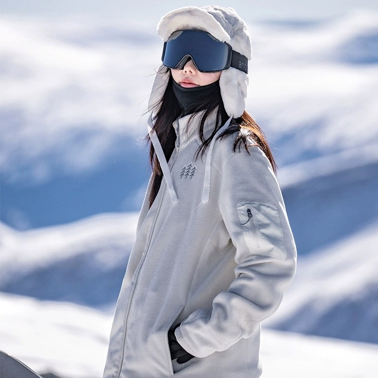 awka滑雪服内胆防寒服抓绒衣内搭户外美式抗寒摇粒绒冬季上衣男女