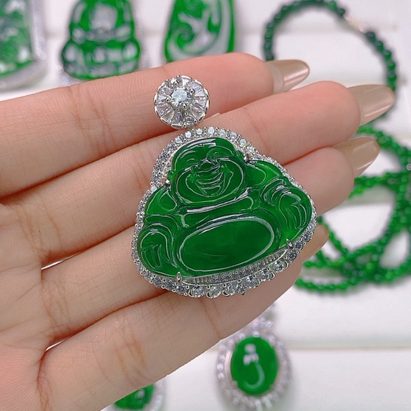 【闪购商品】翡翠吊坠银S925镶嵌