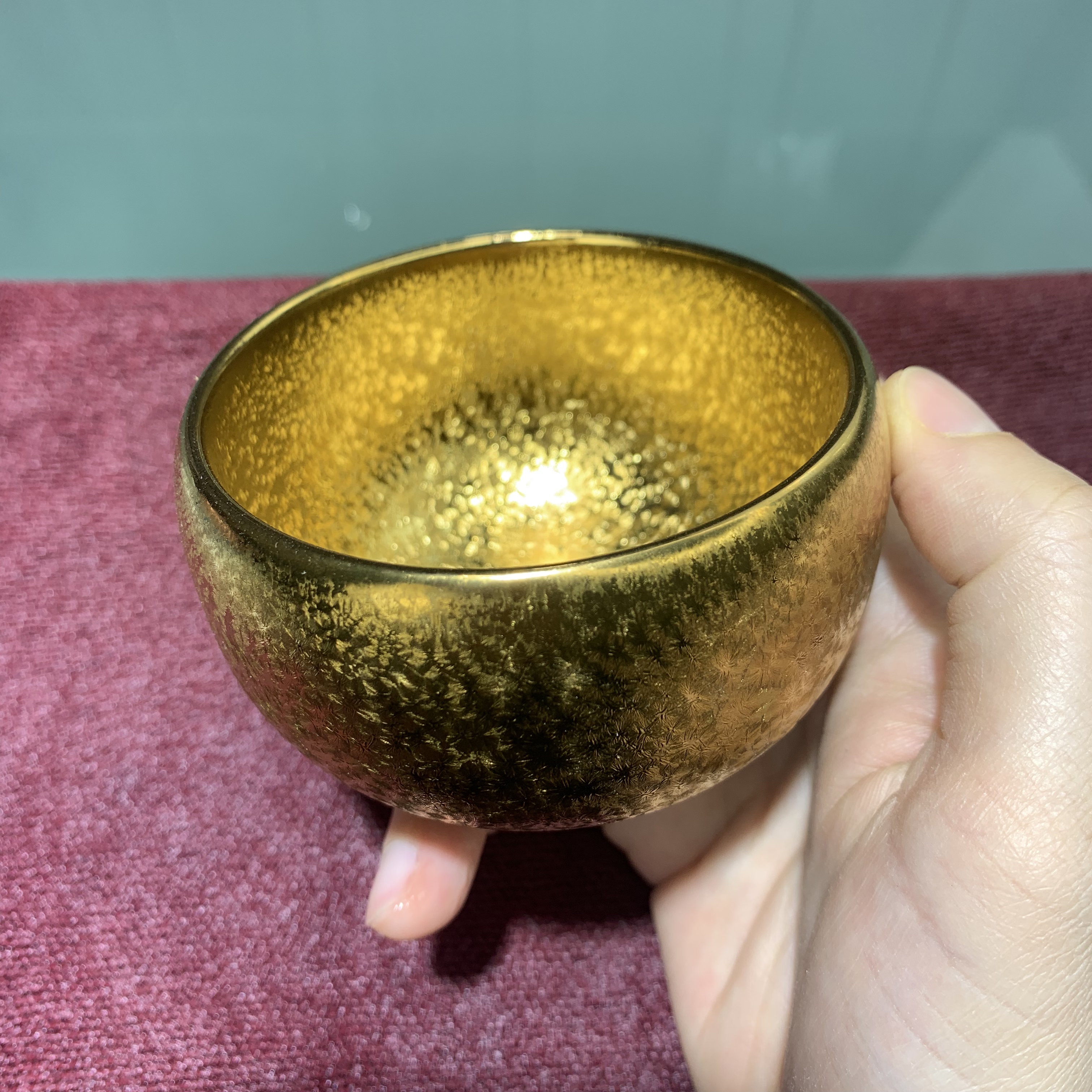 金色传说金油滴禅定办公茶杯