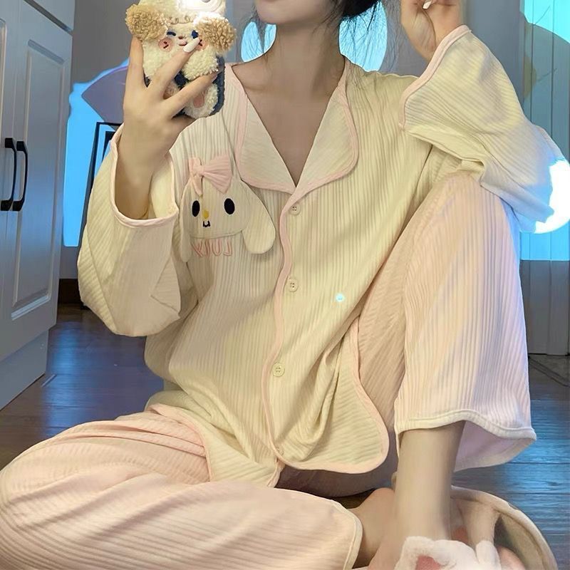 春秋冬季睡衣女长袖2022年新款日系ins风甜美学生网红家居服套装
