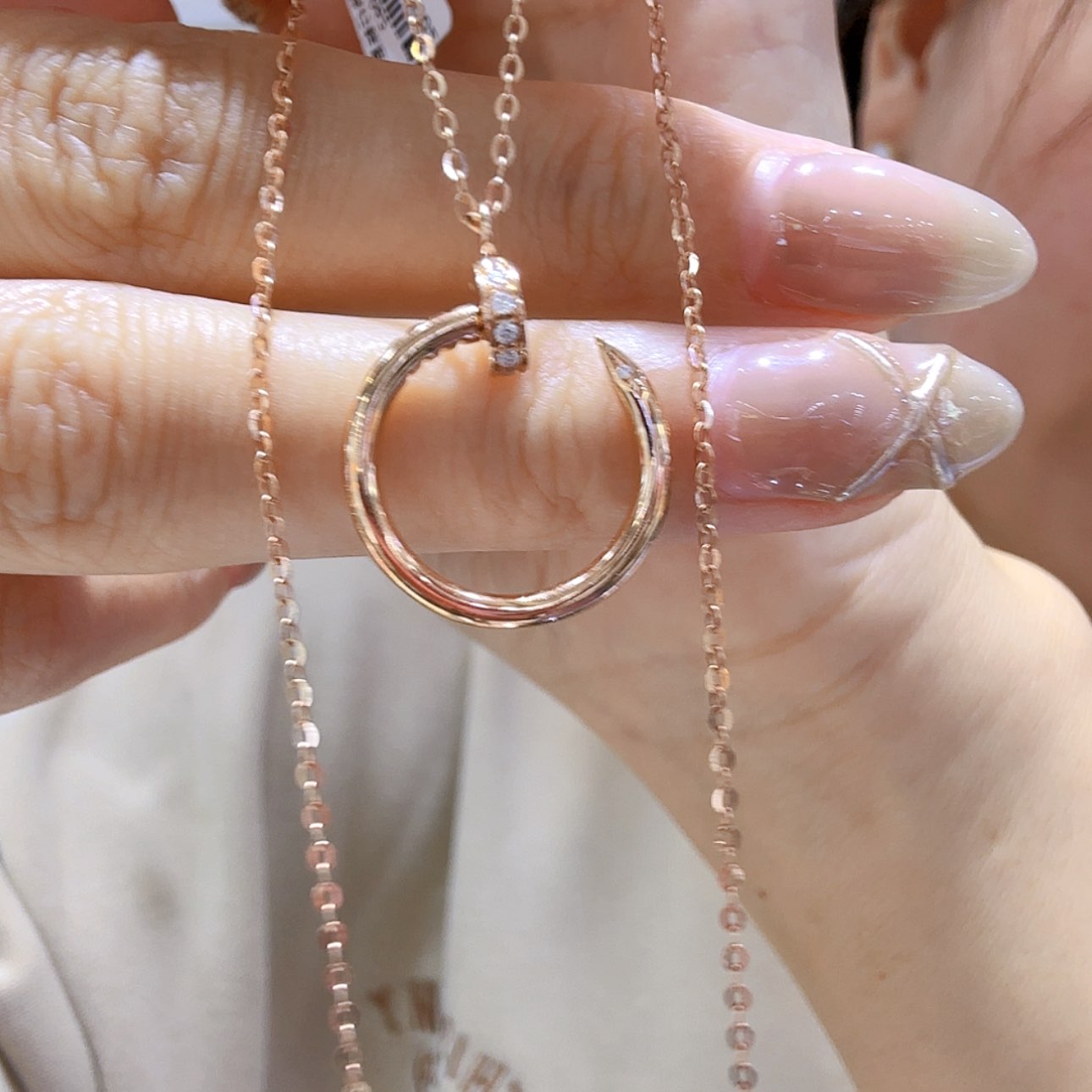 【闪购商品】钻石项链18K金镶嵌19mm