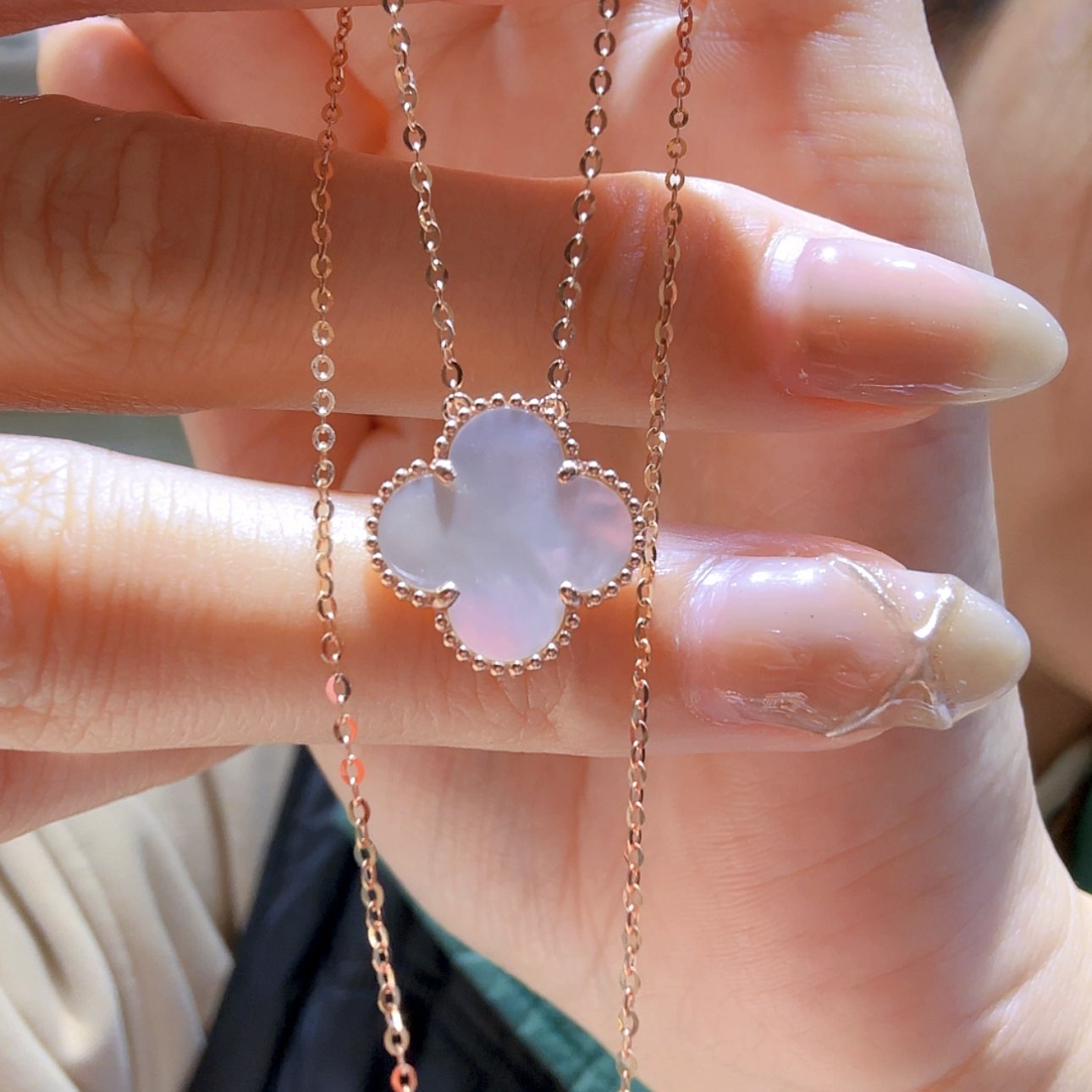 【闪购商品】贝壳（贝母）项链18K金镶嵌15mm