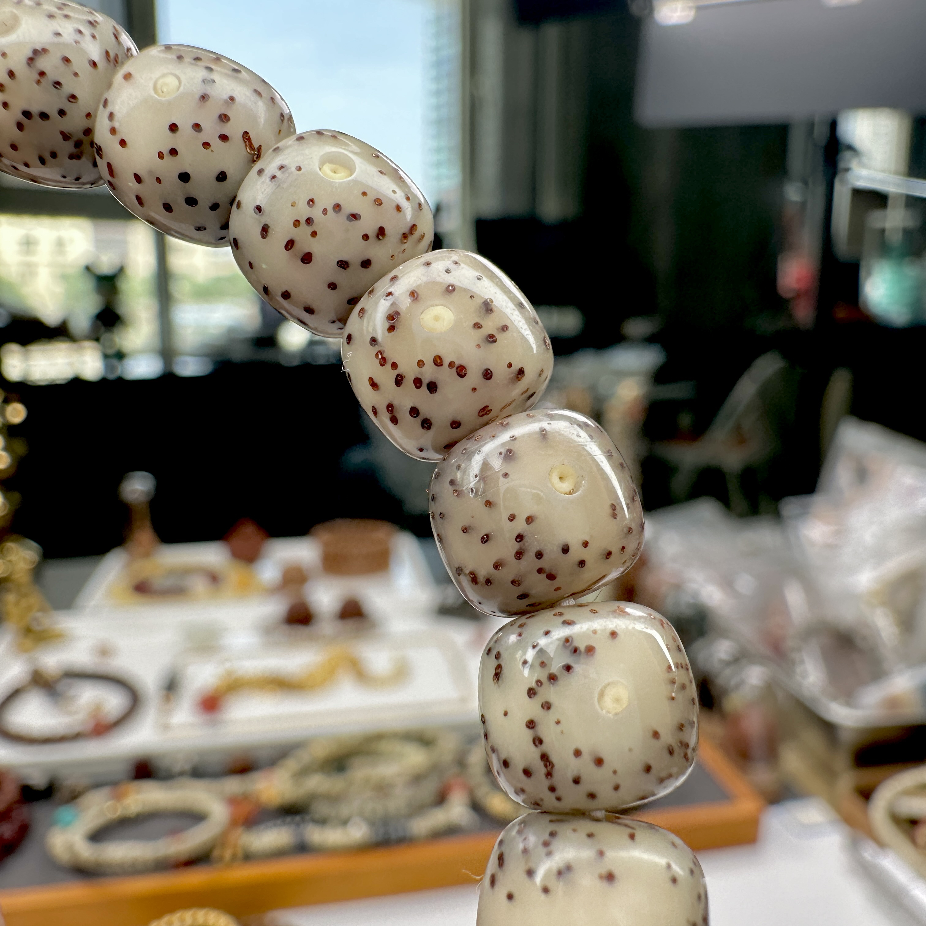 菩提白AB星月菩提冰糖奶奶会绿天眼白小细星