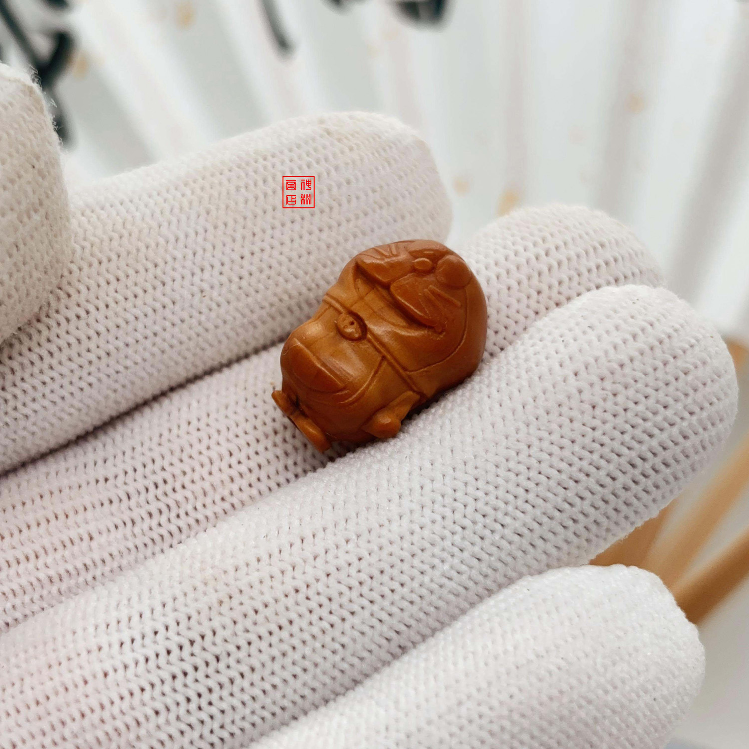 橄榄核雕刻哆啦A梦单籽机器猫老油核送礼男女钥匙链手机链