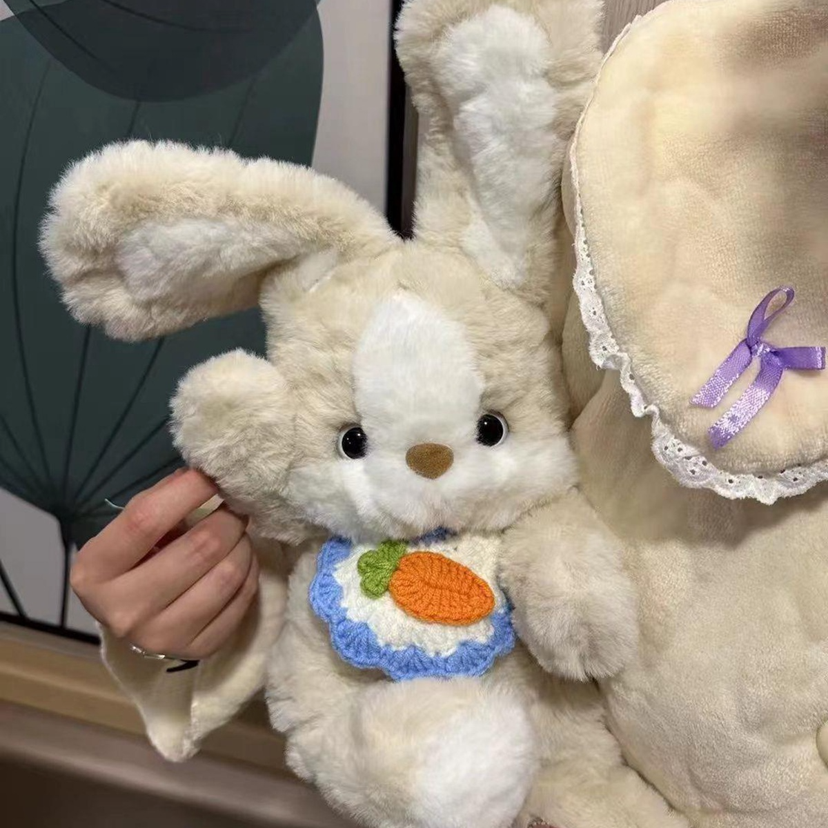 轻奢可爱小兔子玩偶晚安兔子陪睡公仔毛绒玩具娃娃生日礼物女孩