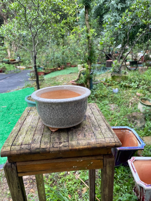 中国风石湾手工花盆17*10